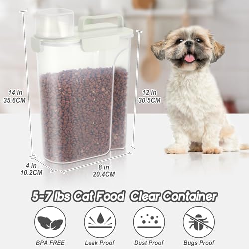 LEAWALK Cat Dog Pet Food Storage Container 5-7Lbs BPA-free Elegant White - Image 2