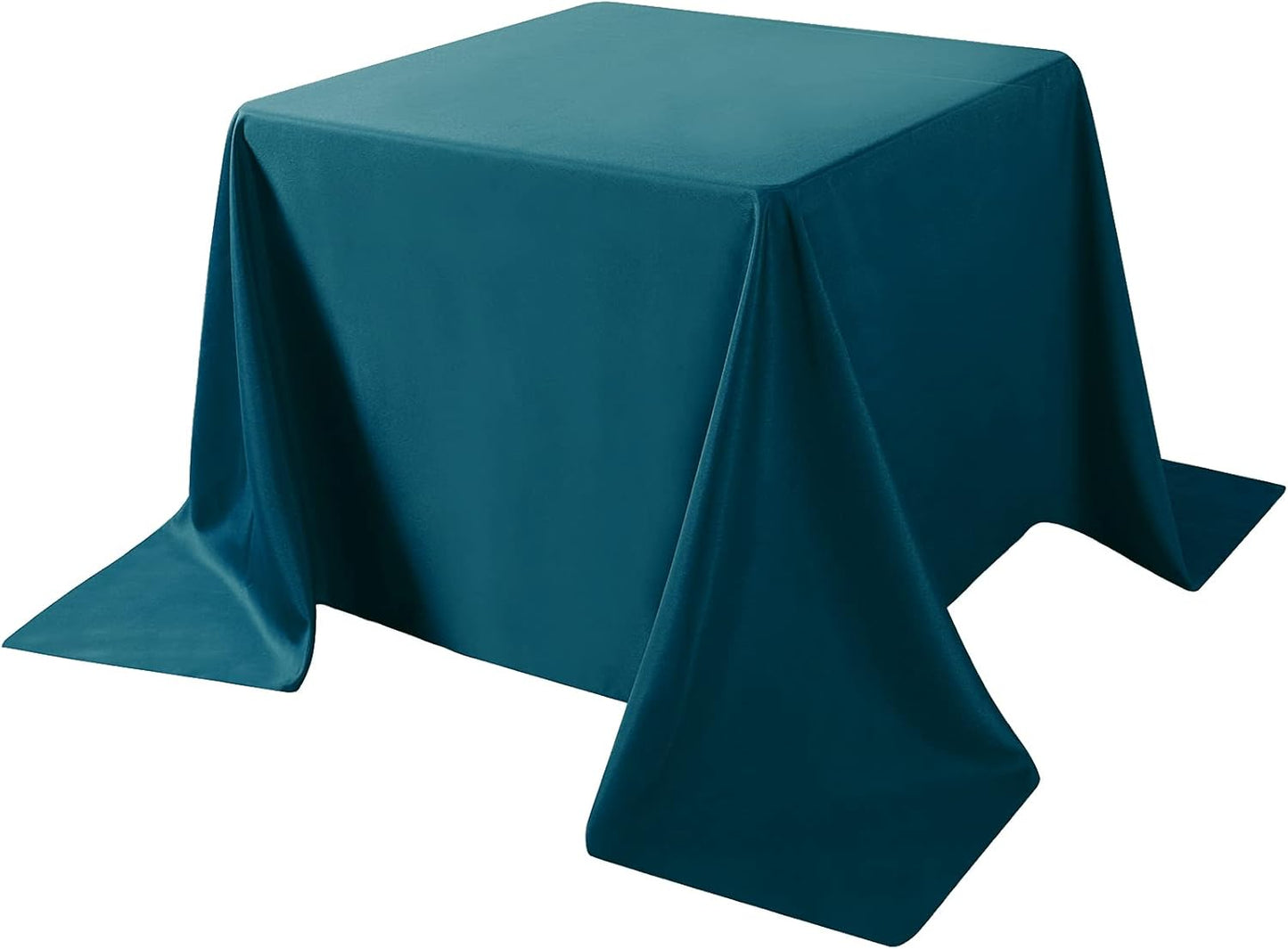 CupuamonSquare Tablecloth 70x70 inch Washable Polyester Fabric Table Cloth for Wedding Party Dining Banquet Decoration（70x70,Peacock Blue）
