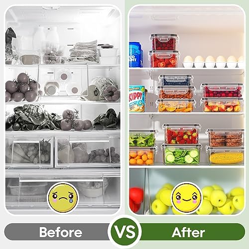 KEMETHY 36-Piece Food Storage Containers with Lids(18 Container & 18 Lid), Plastic Food Containers for Pantry & Kitchen Storage and Organization, BPA-Free, Leak Proof, Reusable with Labels & Pen - Image 6