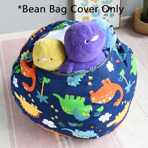 YuppieLife Stuffed Animal Storage Bean Bag Cover, 38" Velvet Toy Organizer - Image 3