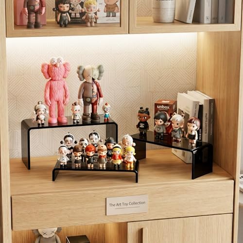 FUNFERY Acrylic Display Risers, 2 Set(7.8" L~8.2" L~8.6" L) Display Shelf - Image 2