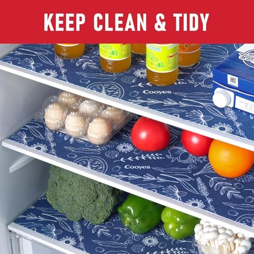 Cooyes Large Refrigerator Liners for Shelves, 12 Pack, 17.7" × 24", Fridge Drawer & Shelf Liners for Kitchen Cabinets Non-Adhesive, Breathable Cloth Material, Keep Produce Fresh Longer - Image 2
