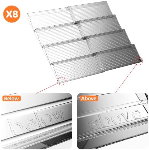 MUDEELA Clear Spice Drawer Organizer, 4 Tier- 2 Set (8 Packs), Grey - Image 4