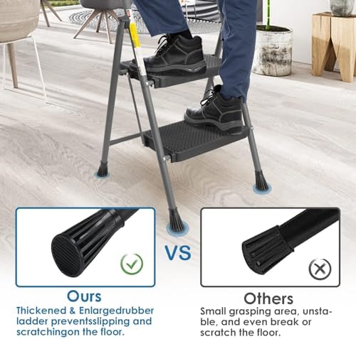 GOLYTON 2 Step Ladder,Step Stools for Adults, 500lbs Capacity - Image 3