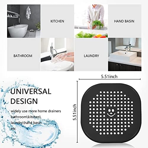 2 Pack Drain Cover Hair Catcher Silicone Drain Protector Hair Stopper for Shower Kitchen Bathroom Bathtub Mint Green - Image 6
