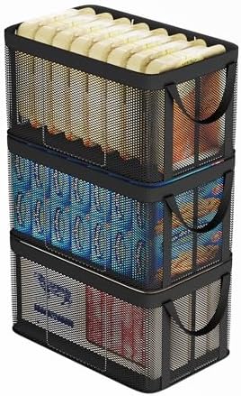 Aokeyee 3 Pack Large Deep Freezer Organizer Bins, with Handles by Aokeyee