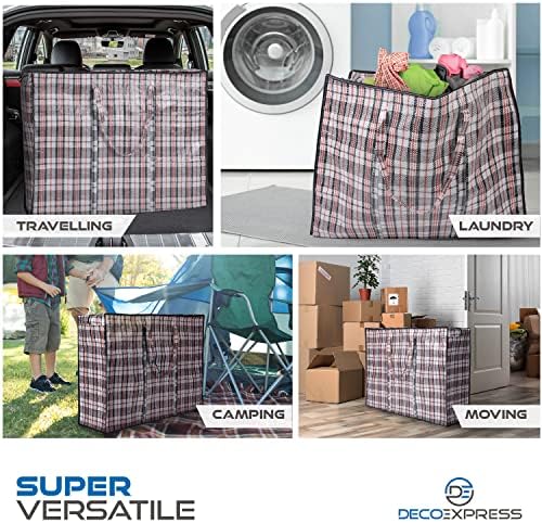 2 Pack Heavy Duty Moving Bags with Strong Zipper & Carrying Handles, 107L/ 28 gal Large Durable Clothes Storage Totes, 88 lbs Packing Moving Boxes, Closet Organizers and Storage (29.9x23.2x29.4 IN) - Image 2
