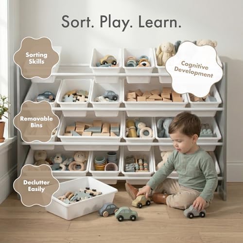 Humble Crew Kids Toy Organizer with 20 Bins, 4 Tier Storage for Playroom - Image 5