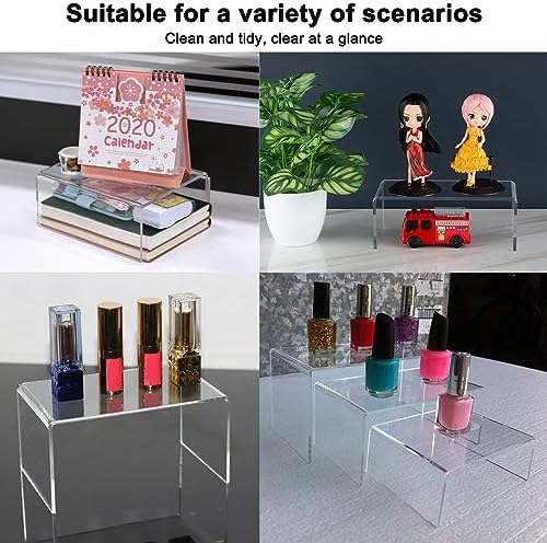 Cerpourt 2 Sets Acrylic Display Risers(4",5",6") Product Stand ((4"x5"x6") Clear Risers) - Image 7