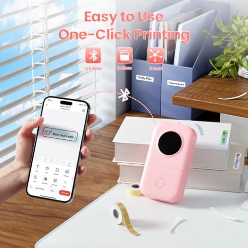 Phomemo D30 Portable Thermal Printer, Bluetooth Mini Label Maker Machine - Image 3
