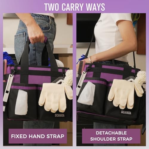 SCAVATA Compact Wearable Cleaning Caddy with Handle & Shoulder Straps - Image 6
