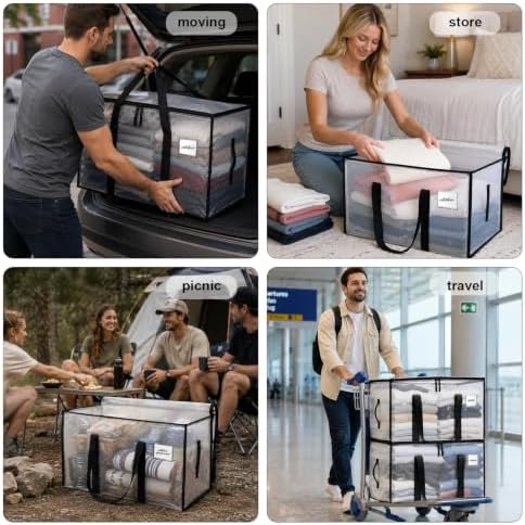 Extra Heavy Duty Large Moving Bags with Zippers and Reinforced Handles - Image 3