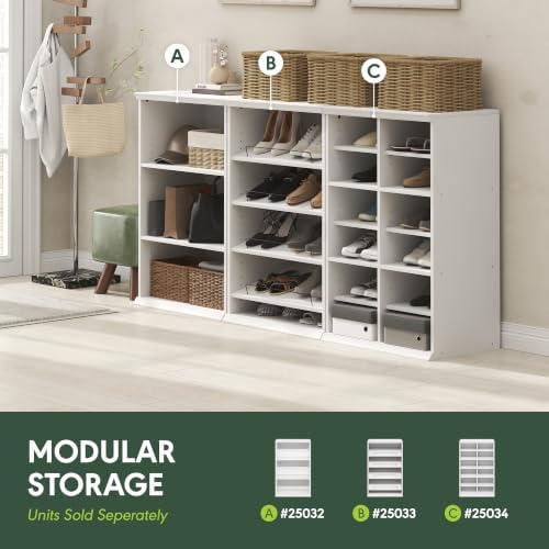 Furinno Fano 3-Tier Closet Organizers and Storage, Plain White - Image 5