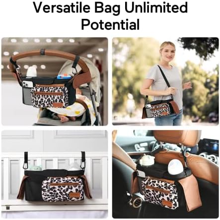 Momcozy Universal Stroller Organizer with Insulated Cup Holder - Image 4