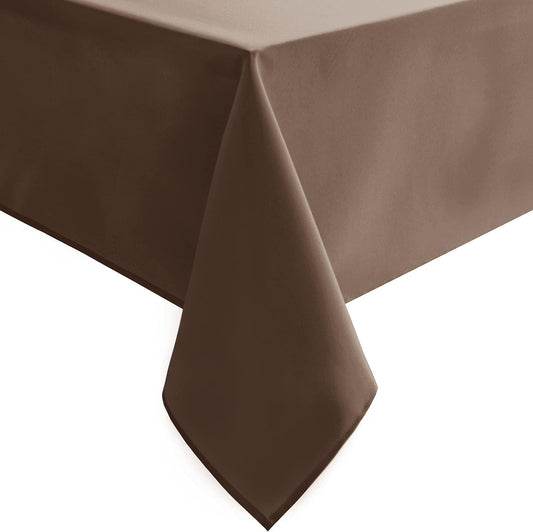 Hiasan Tan Rectangle Tablecloth - Waterproof Washable Polyester Fabric Table Cloth for Buffect Dining Birthday Party Wedding, 70 x 120 Inch