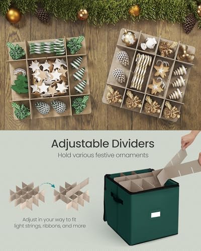 SONGMICS Christmas Ornament Storage Box, with 3 Inches 64 Slots - Image 4