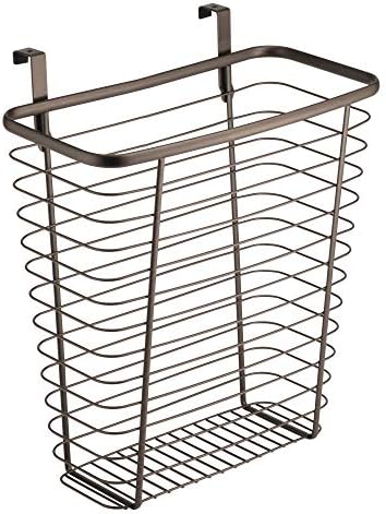 iDesign Steel Over-The-Cabinet Waste Basket or Storage Bin, The Axis Collection, 7.1" x 12.2" x 14.2", Bronze - Image 4