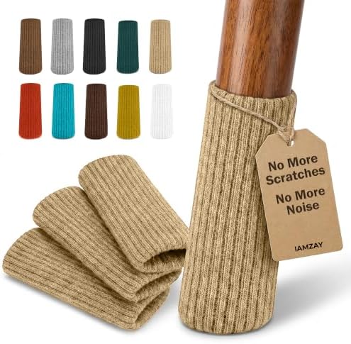 Chair Leg Socks 48/80 Pcs Khaki Furniture Leg Covers Floor Protectors by Home