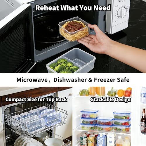 KIGI Food Storage Containers for Meal Prep & Lunch, 4.7 Cup 3 Pack 12-Piece - Image 6