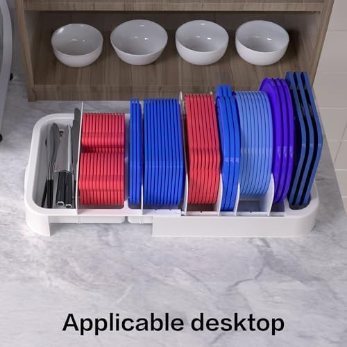 Lid Organizer for Kitchen Cabinet, Expandable Holder, 10 Dividers - Image 4