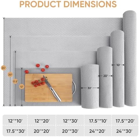 BALEINE Non-Adhesive Drawer Shelf Liners for Kitchen Cabinets, 12'' x 30' - Image 4