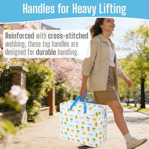 VENO Heavy Duty Moving Bags, 22 Gallon, Tropical Island, 4 Pack - Image 4