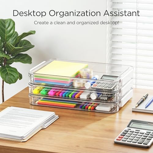 Citylife 3Packs Scrapbook Paper Organizer, Stackable Clear Organizer - Image 6