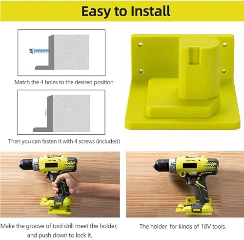 20 Pack Tool Holder Compatible with Ryobi 18V Wall Mount Plastic - Image 6