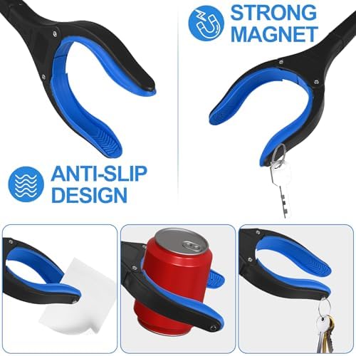 6 Pack 32 Inch Commercial Trash Grabber for Elderly Assist, Heavy Duty Lightweight Reacher with Ergonomic Handle & Non-Slip Grip, Multi-Use Outdoor Home Garden Cleanup Mobility Aid Tool - Image 4