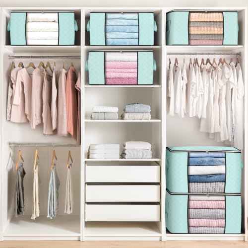 90L Large Storage Bags, 8 Pack Clothes Storage Bins Closet Organizers - Image 5