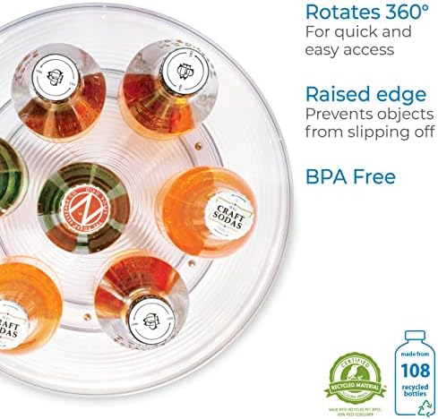 iDesign 11-Inch Round Lazy Susan Organizer for Kitchen or Pantry Storage - 2 Count - Clear (Pack of 8) - Image 5
