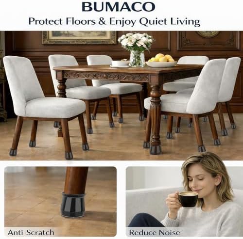 BUMACO Chair Leg Floor Protectors for Hardwood Floors Anti-Scratch 20 Pack - Image 5
