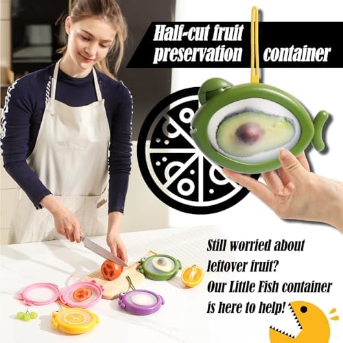 Silicone Food Storage Containers, 4Pcs Avocado Saver Produce Holder - Image 2