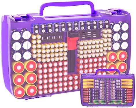 Battery Organizer Storage Case with Tester for 269 Batteries, Double Sides by APTBYTE