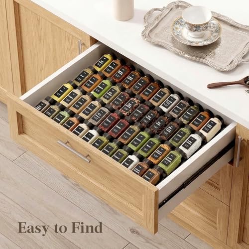 Lifewit Spice Drawer Organizer, 36PCS Interlocking Spice Rack Drawer Insert - Image 6