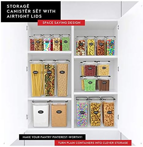 Cereal Containers Storage 2 Pack 135 fl. oz Cereal Dispenser Countertop, Airtight Food Storage Containers for Pantry Organization and Storage, Bpa-free Cereal Storage Container with Marker & Labels - Image 4
