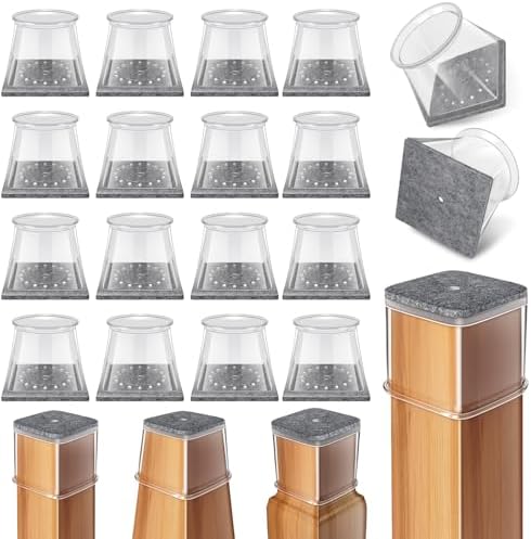 Ansible 24 Pcs Chair Leg Floor Protectors Square by Ansible