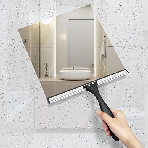 AmazerBath Squeegee for Shower Glass Door, Shower Squeegee for Glass Doors - All-Purpose Squeegee with Hook for Shower Doors, Windows, Mirrors, Tiles and Car Glass, 10 Inches - Image 5
