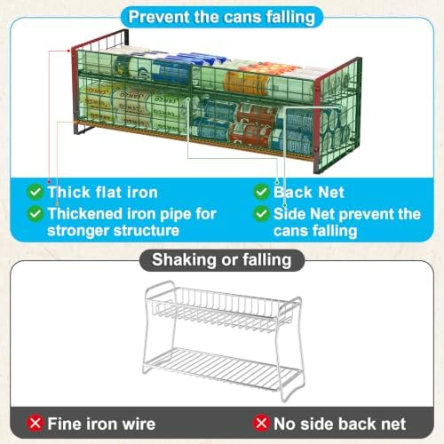 Sbanmao Extra-Long 2-Tier Stackable Can Organizer for Pantry - Image 4