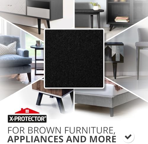 X-Protector Premium Felt Furniture Pads - 20 PCS 6 x 1/2" - Black - Image 2