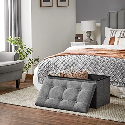 SONGMICS Ottoman Storage Bench, 21 Gal. Folding Chest, Holds 660 lb - Image 4