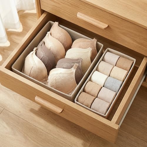 Underwear Drawer Organizer, 2 Pack, Khaki - Image 4