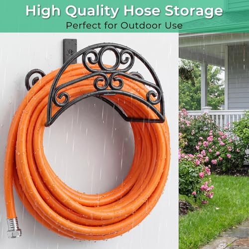 TomCare Garden Hose Holder Wall Mount, 150FT Capacity Water Hose Hanger - Image 4