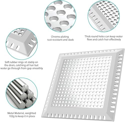 Aojuxix Shower Drain Hair Catcher/Drain Protector/Shower Drain Cover - Image 3