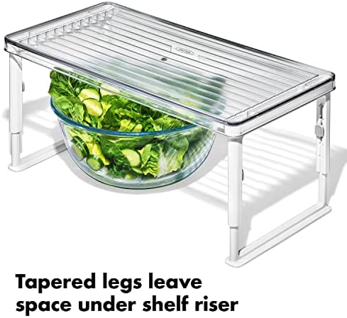 OXO Good Grips Adjustable Height Fridge Shelf Riser - Image 4