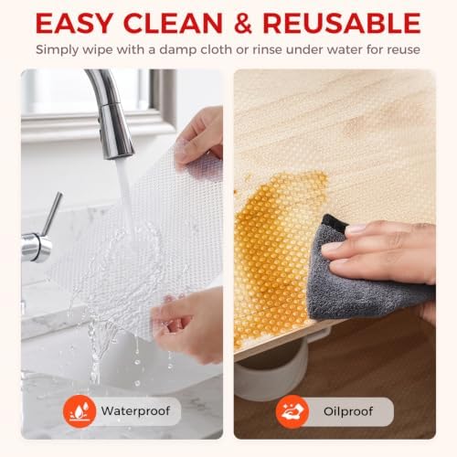 BAGAIL Refrigerator Shelf Liner, Non-Slip Drawer Cabinet Liner, 24"x30' - Image 6