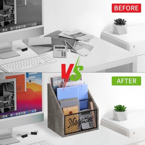 YINMIT 3 Tier Magazine Rack, Stepped Magazine Holder Floor for Home Storage - Image 6