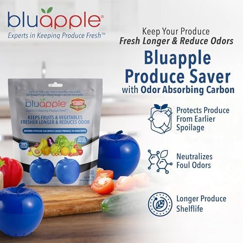 Bluapple Produce Saver Ethylene Gas Absorber with Activated Carbon, 2 Pack - Image 2