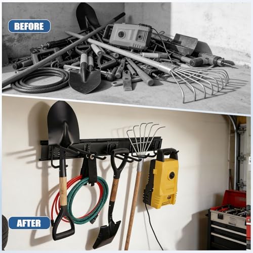Garage Tool Organizer Wall Mount 49.5", 520lbs Heavy Duty Rack - Image 3