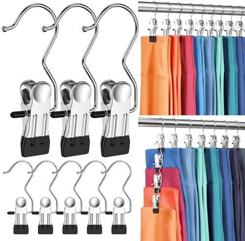 30 Pack Pants Hangers with Clips,Legging & Jean Hangers for Closet Hanging by DOIOWN